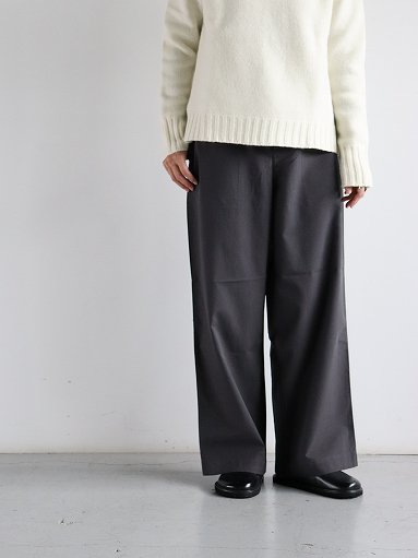 eleven 2nd Fine Twill Cotton Wide Pants / Drab