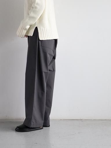 eleven 2nd Fine Twill Cotton Wide Pants / Drab