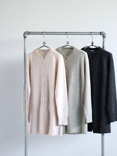 eleven 2nd / イレブンセカンド　Soft Washed Wool Raglan Long Cardigan