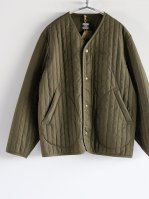 ARMY TWILLTC Plain Stripe Quilt Cardigan / KHAKI (MENS)ڢ40%OFF 