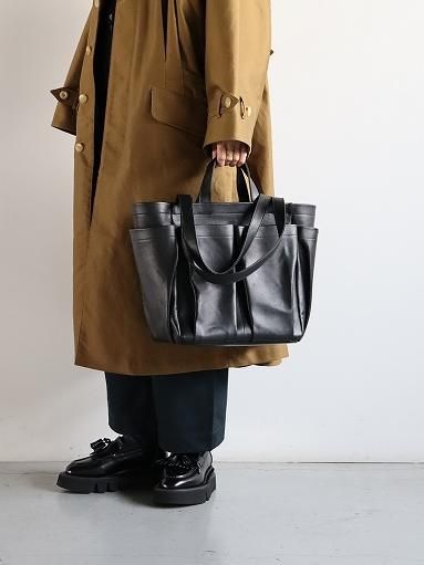 Aeta DOUBLE HANDLE TOTE M / BLACK (LE46) (SMOOTH LEATHER COLLECTION)