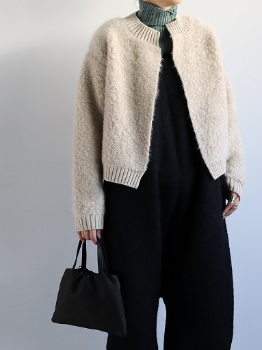 R&D.M.Co- (オールドマンズテイラー)　PILE KNIT CARDIGAN / Wood Beige (パイルニットカーディガン /  ウッドベージュ)