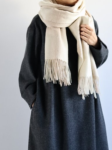 loomer (ルーマー) Natural Wool Ombre Check Stole