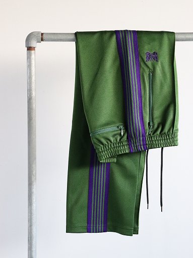 NEEDLES　Track Pant - Poly Smooth / Ivy Green(ニードルズ トラックパンツ)