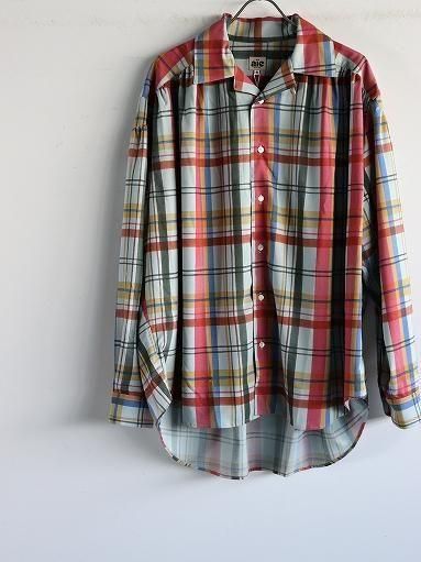 aie Painter Shirt - Madras R/PE Cloth / Slate Blue (QV814)