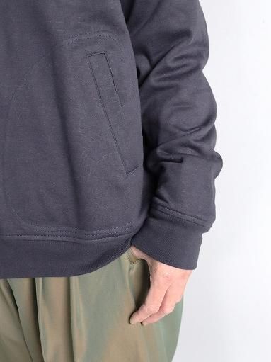 Cale (カル) Supima Cotton Hemp 裏毛 Jacket / Navy (C241U04J02)