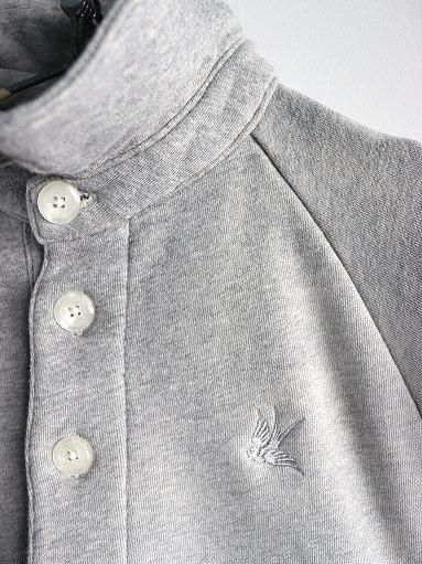 RHODOLIRION (ロドリリオン) Polo Sweatshirt -Damaged / H.Grey