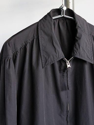 Porter Classic WEATHER GATHERED ZIP UP JACKET / BLACK Porter Classic WEATHER GATHERED ZIP UP JACKET / BLACK