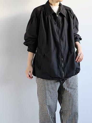 Porter Classic WEATHER GATHERED ZIP UP JACKET / BLACK