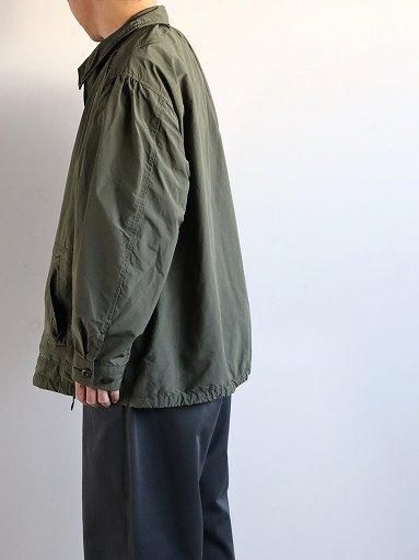 Porter Classic WEATHER GATHERED ZIP UP JACKET / OLIVE Porter Classic WEATHER GATHERED ZIP UP JACKET / OLIVE