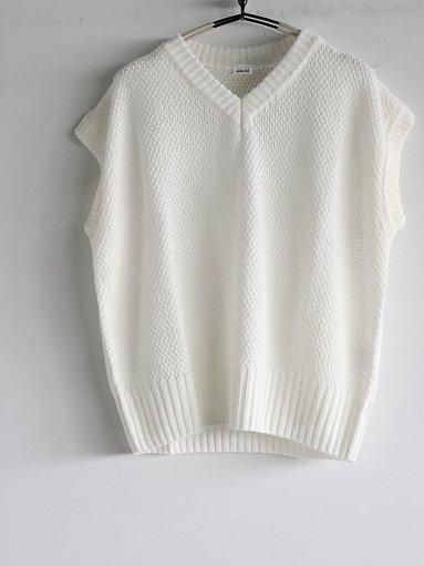 eleven 2nd / イレブンセカンド Linen Cotton Moss Stitchs V eleven 2nd / イレブンセカンド Linen Cotton Moss Stitchs V