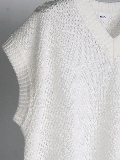 eleven 2nd ミトン 手袋 Ice Blue フリーサイズ eleven 2nd / イレブンセカンド Linen Cotton Moss Stitchs V