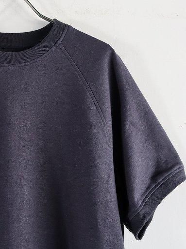 Cale (カル) Supima Cotton Hemp 裏毛 S/S Pullover / Navy Cale (カル) Supima Cotton Hemp 裏毛 S/S Pullover / Navy