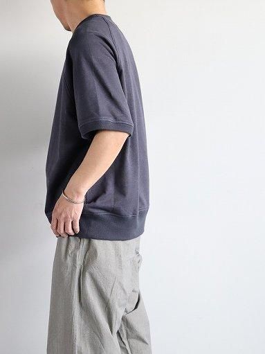 Cale (カル) Supima Cotton Hemp 裏毛 S/S Pullover / Navy