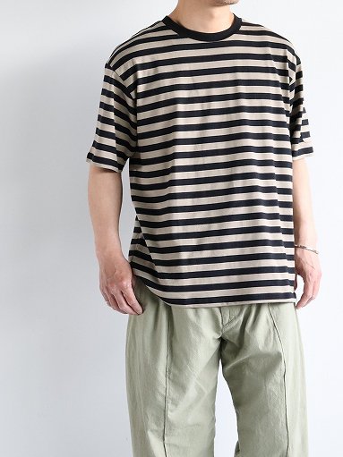 NEEDLES (ニードルズ) S/S Crew Neck Tee - Cotton Stripe Jersey