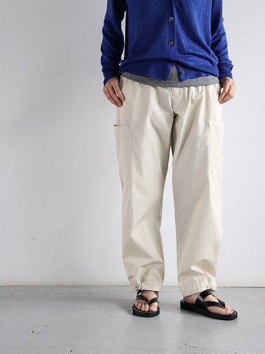 eleven 2nd Fine Cotton Broad Cargo Pants / Ivory