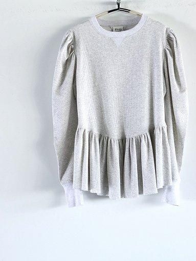RHODOLIRION (ロドリリオン) Ribbed Puff Sleeve Pullover Tee