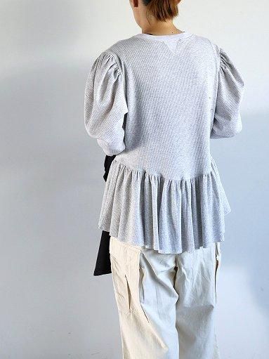 RHODOLIRION (ロドリリオン) Ribbed Puff Sleeve Pullover Tee