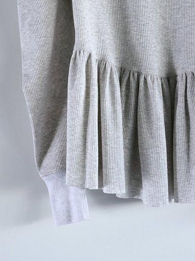 rhodolirion ロドリリオン RHODOLIRION (ロドリリオン) Polo Sweatshirt -Damaged / H.Grey