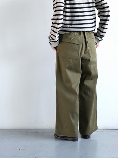 eleven 2nd　Cotton Wool Wide Pants / Olive