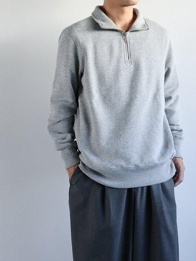 VICTORIA ATHLETICS ZIP MOCK / GREY MIX