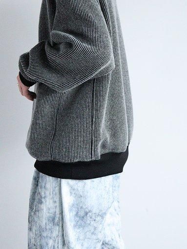 Cale (カル) Wool Cotton Jacquard Pullover / Black (C243U03B01)
