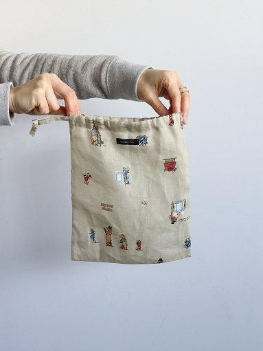 【新品】R&D.M.Co- BROWN BEARS ドローストリング巾着バッグ R&D.M.Co- オールドマンズテーラー : BROWN BEARS DRAWSTRING