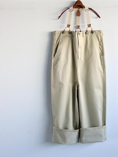 RHODOLIRION (ロドリリオン) Suspender Pants - Chino Cloth / Khaki