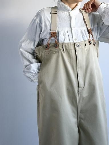 RHODOLIRION (ロドリリオン) Suspender Pants - Chino Cloth / Khaki