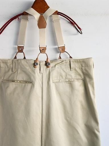 RHODOLIRION (ロドリリオン) Suspender Pants - Chino Cloth / Khaki