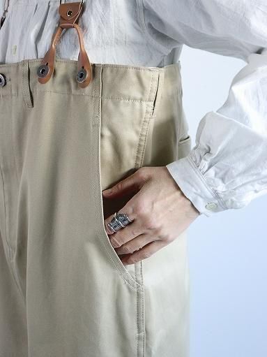 RHODOLIRION (ロドリリオン) Suspender Pants - Chino Cloth / Khaki