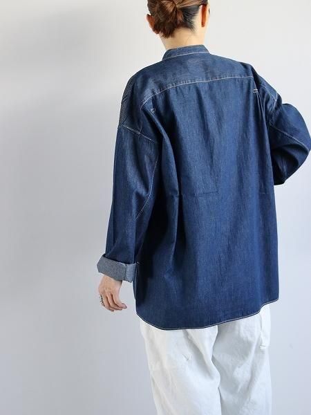 Pheeta Trinity Shirt デニムシャツ　ピンタック　インド製 Pheeta Trinity Shirt デニムシャツ ピンタック インド製