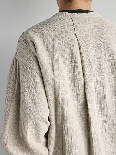 ❁ SOWBOWソウボウ リネン混カーディガン SOWBOW SOWBOW SHIRT F - CARDIGAN PANAMA / BEIGE