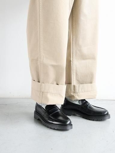 Loake / OLDMAN'S TAILOR Classic Loafer Shoe - Black Polish