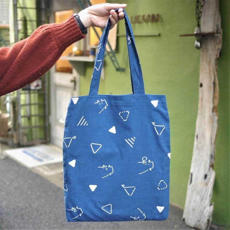 手ぬぐいトートバッグ 大 ケイシ三角ちらし柄 Luckand Online Shop 手ぬぐいトートバッグ 大 ケイシ三角ちらし柄 Luckand Online Shop