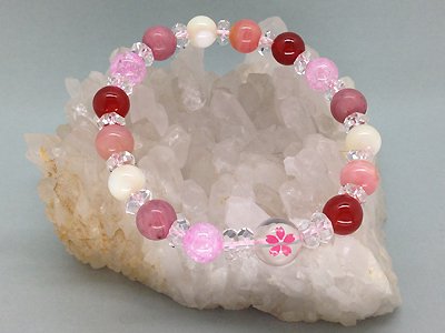 天然石/子宝・安産祈願ブレスレット(桜) - 天然石アクセサリーの通販【ハンドメイド工房ふぃーるど】