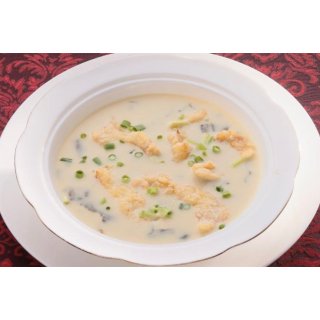 揚げ魚と高菜の酸辣スープ