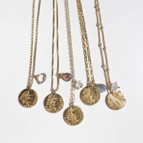 〈Flower lei Coin necklace 〉Gold