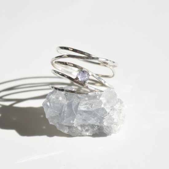 〈Spinning bubbles〉by good intuition -Silver×Tanzanite-#14