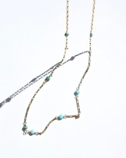 <img class='new_mark_img1' src='https://img.shop-pro.jp/img/new/icons14.gif' style='border:none;display:inline;margin:0px;padding:0px;width:auto;' />Turquoise station Necklace