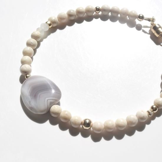 <img class='new_mark_img1' src='https://img.shop-pro.jp/img/new/icons14.gif' style='border:none;display:inline;margin:0px;padding:0px;width:auto;' />Magnet stone braceletAgate-3-