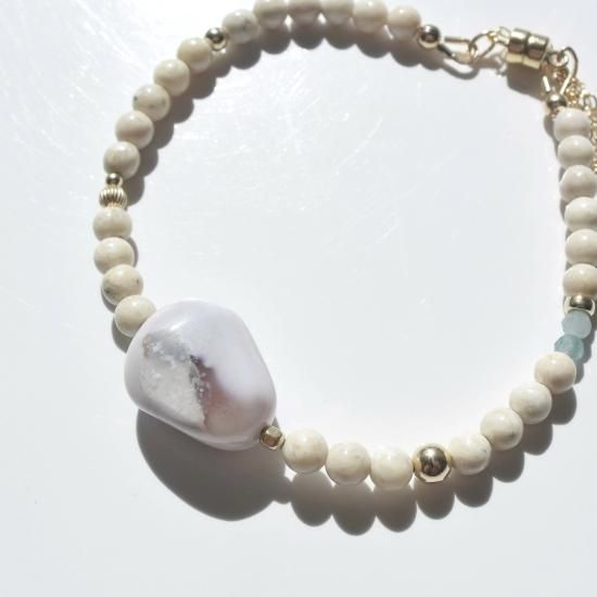 <img class='new_mark_img1' src='https://img.shop-pro.jp/img/new/icons14.gif' style='border:none;display:inline;margin:0px;padding:0px;width:auto;' />Magnet stone braceletAgate-7-