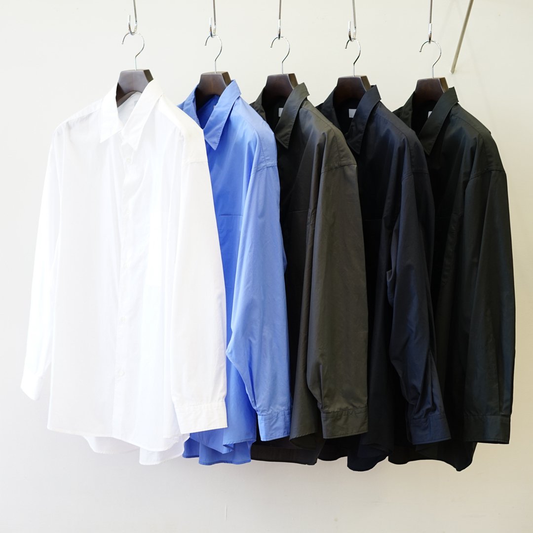 Graphpaper Broad L/S Oversized Regular Collar Shirt(GM231-50080B)