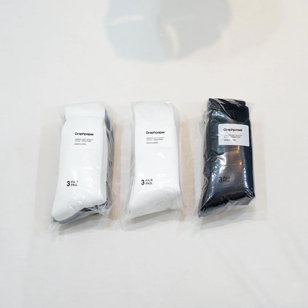 Graphpaper (եڡѡ) 3-Pack Socks(GU243-90232B)