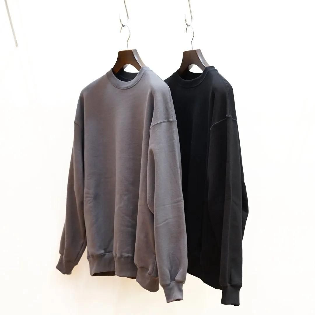 Graphpaper (եڡѡ)AZUMA Terry Crew Neck Sweat (GU253-70240B)/Gray/Black/