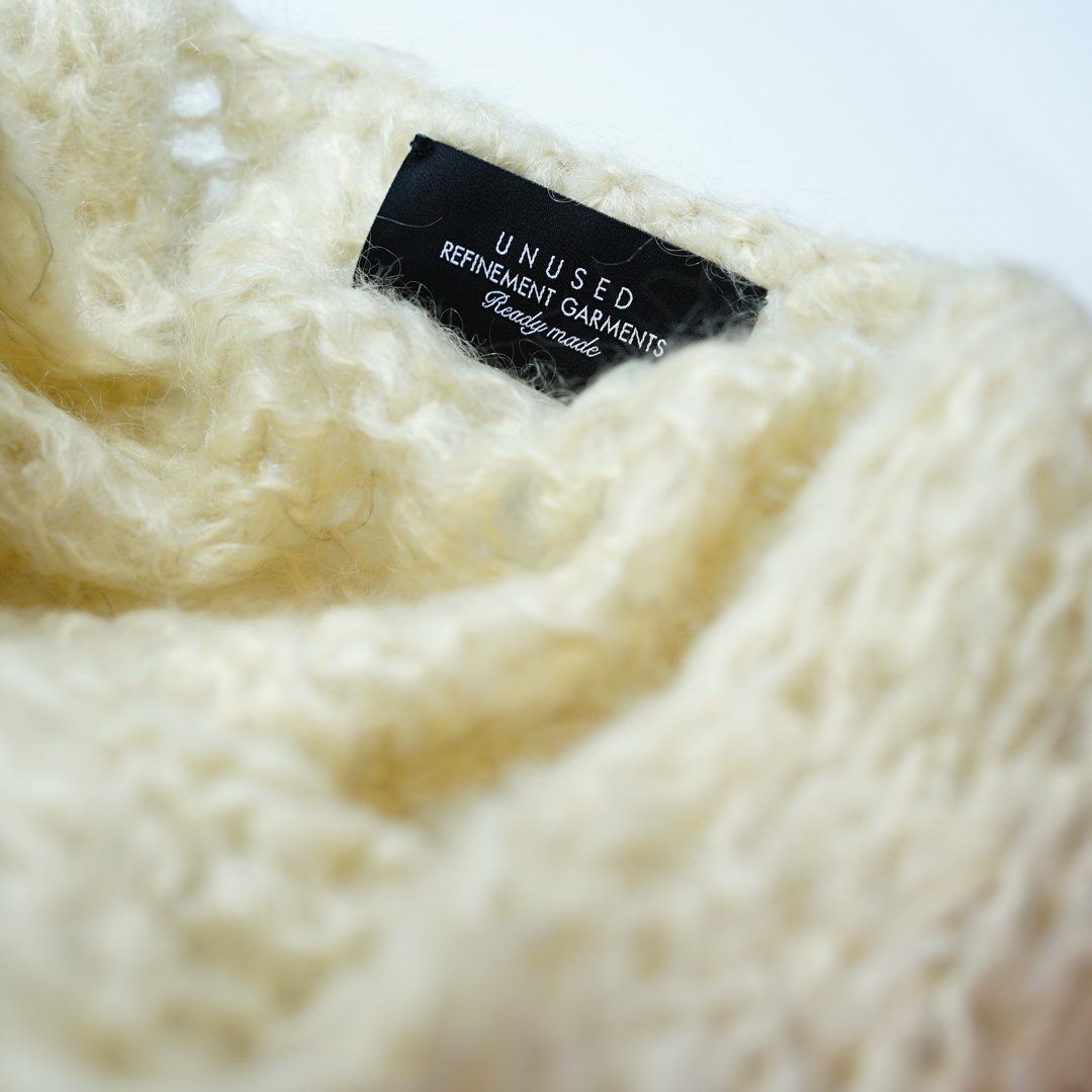 UNUSED (桼) Mohair knit cardigan/Off White