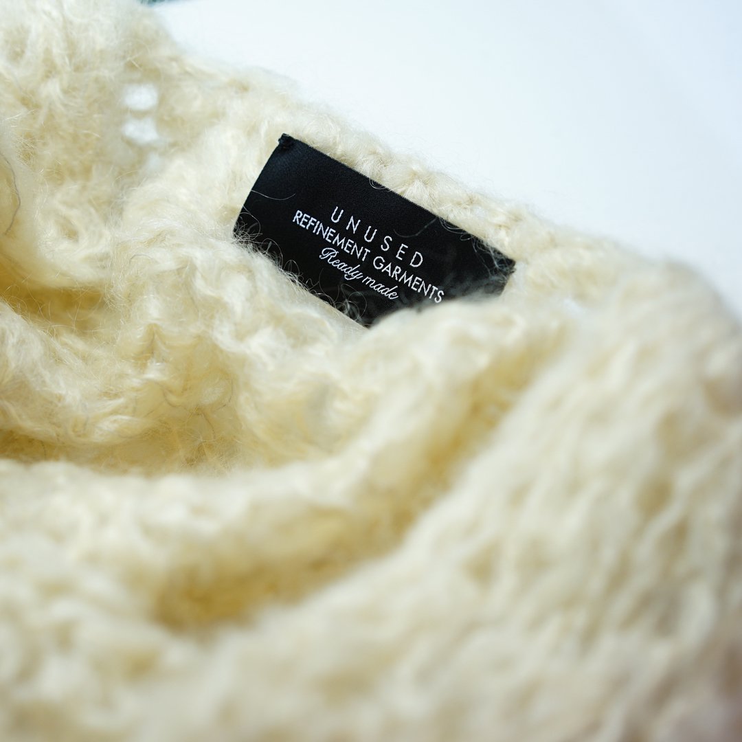 UNUSED for women's (桼ɥ) Mohair knit cardigan (US2474-C001S0) /Off White