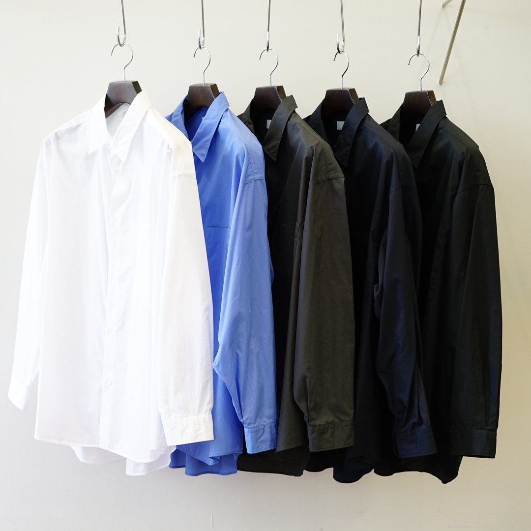 Graphpaper Broad L/S Oversized Regular Collar Shirt(GM233-50001B)