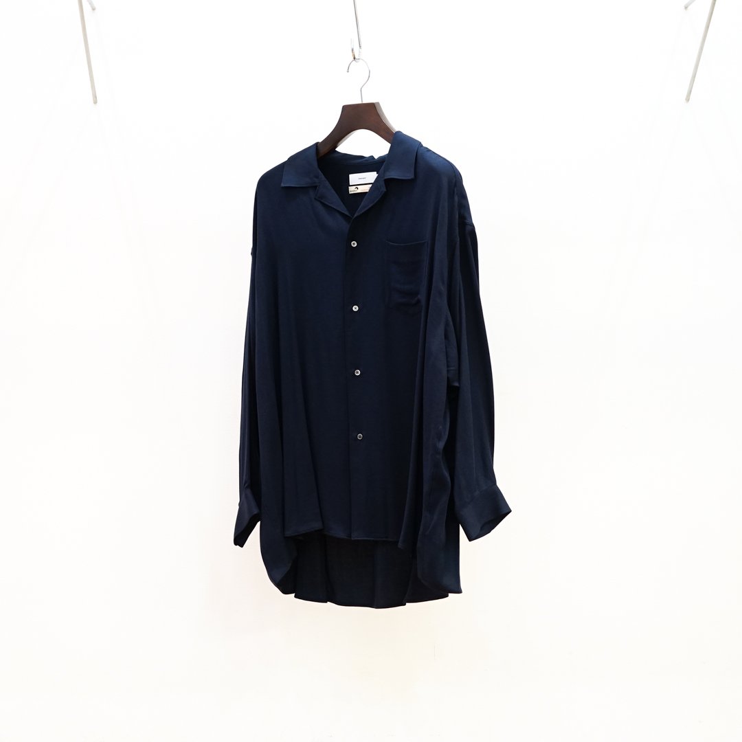 Graphpaper (եڡѡ) SIDOGRAS Twill Viscose Oversized Sleeping Shirt/Navy