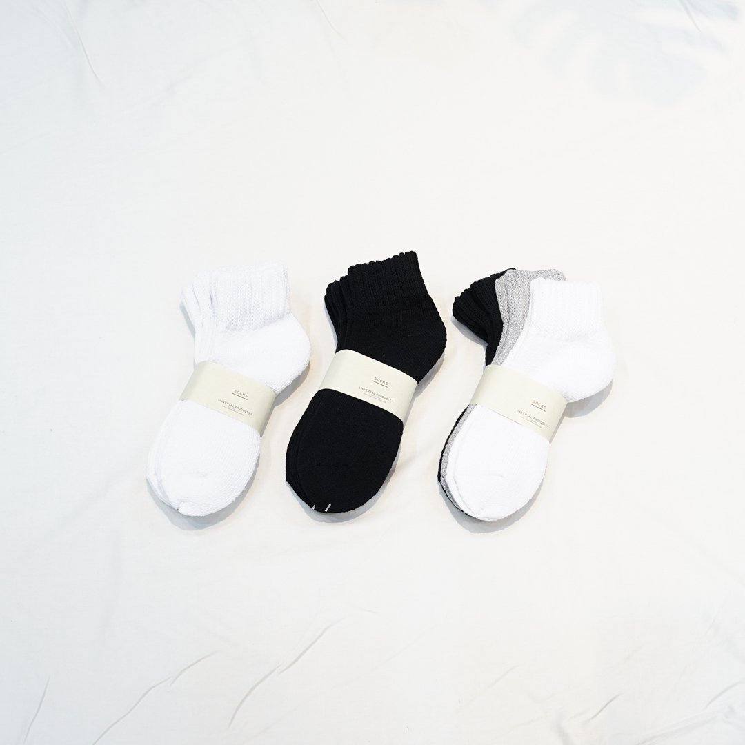 UNIVERSAL PRODUCTS (˥Сץ)3P Pile Socks /White/Black/Mix/